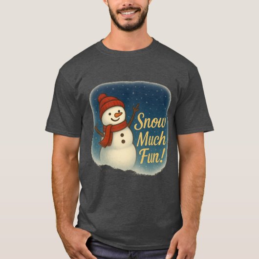 T-shirt Sneeuw Veel Plezier! (Voorkant)