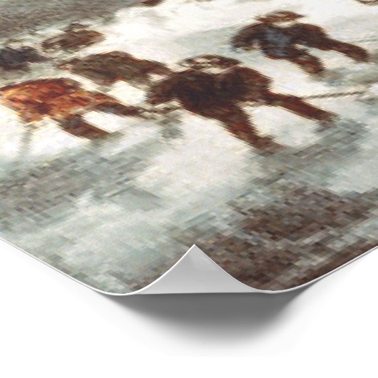 T-SHIRT sneeuwtrein Poster (Hoek)