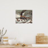 T-SHIRT sneeuwtrein Poster (Keuken)