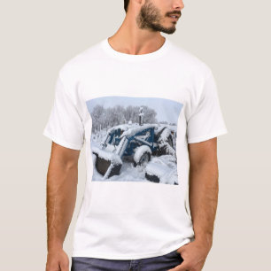 T-shirt - "Snowed In"  Classic Blue Tractor