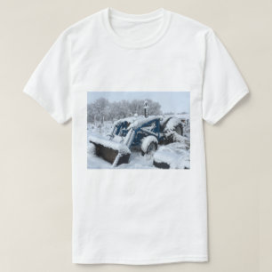 T-shirt - "Snowed In"  Classic Blue Tractor