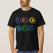 T-shirt Social Media Icons (Voorkant)