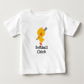 T-shirt Softball Chick Baby (Voorkant)