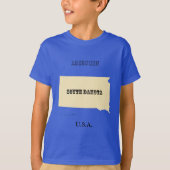 T-shirt - South Dakota Map met City (Voorkant)