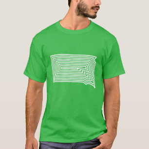 T-shirt South Dakota White Burst