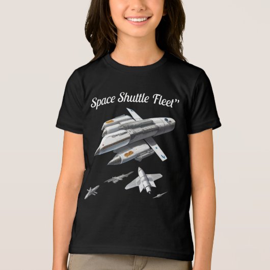T-shirt Space Shuttle Fleet" (Voorkant)
