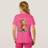 T-shirt speels karakter ontwerp voor kinderen (Achterkant volledig)