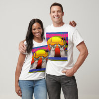 T-shirt | Sphynx Kat Ninja Twin Cats van Sunset Pi