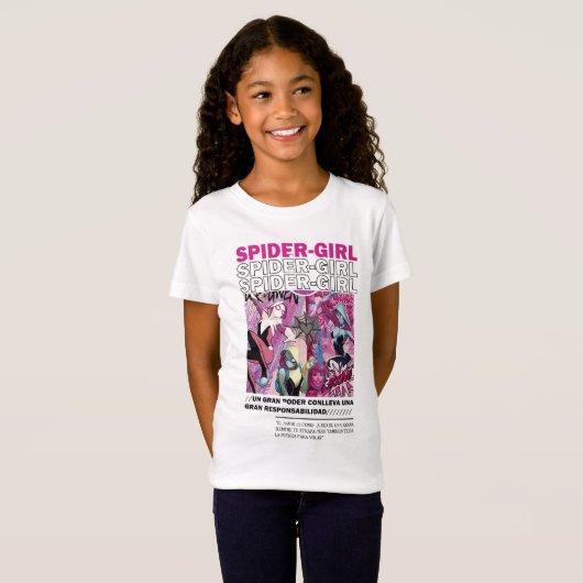 T-shirt spinnenmeisje (Voorkant volledig)