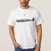 T-Shirt Spitfire Pierre Clostermann (Voorkant)