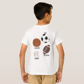 T-shirt Sport Basketbal Voetbal Baseball Football (Achterkant volledig)