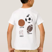 T-shirt Sport Basketbal Voetbal Baseball Football (Achterkant)