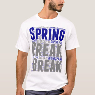 T-Shirt Spring break dag blauwe grijs