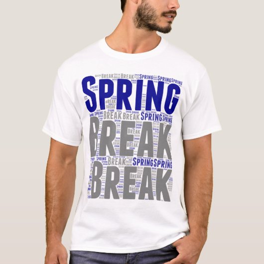 T-Shirt Spring break dag blauwe grijs (Voorkant)
