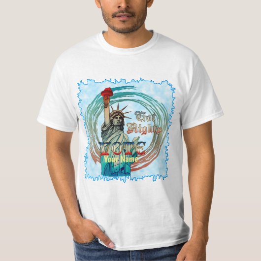 T-shirt Statue of Liberty heeft Rechten (Voorkant)