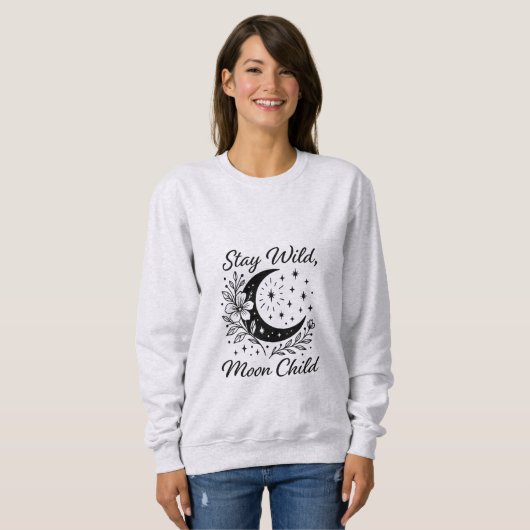 T-shirt Stay Wild Moon Child – Boho Celestial T-Sh (Voorkant volledig)