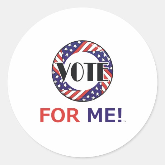T-SHIRT Stemming voor mij Ronde Sticker (Voorkant)