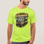 T-shirt 'Sterker elke dag' (Voorkant)