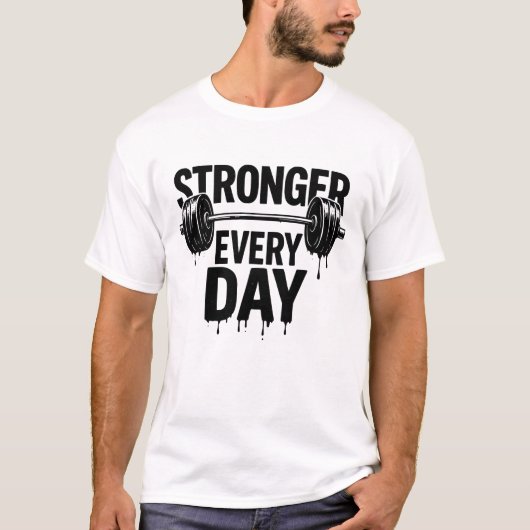 T-shirt 'Sterker Elke Dag' (Voorkant)