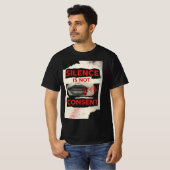 T-shirt 'Stilte Is Geen Toestemming' (Voorkant volledig)