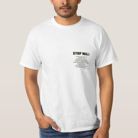 T-shirt-STOP OORLOG klein T-shirt (Voorkant)