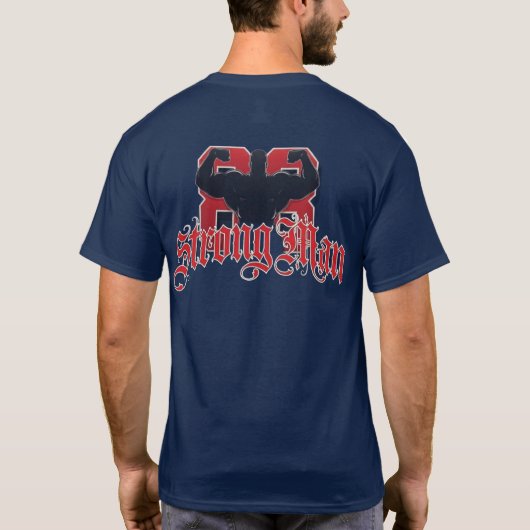 T-shirt StrongMn blauw (Achterkant)