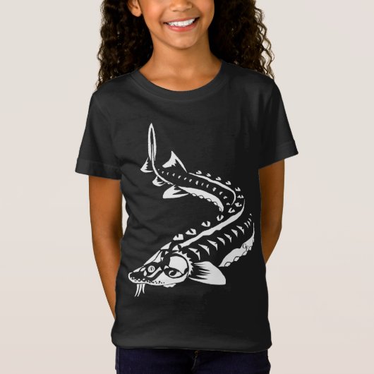 T-SHIRT-STURGEON FISH-LAKE STURGEON TRIBAL T-SHIRT (Voorkant)