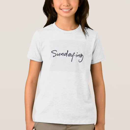 t-shirt "Sunday-ing" (Voorkant)