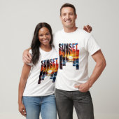 T-shirt "SUNSET" - Tropische zonsondergang met (Unisex)