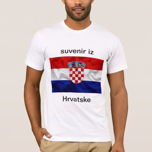 T-shirt suvenir is Hrvatske (Voorkant)