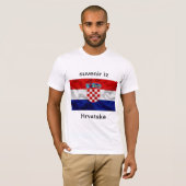 T-shirt suvenir is Hrvatske (Voorkant volledig)