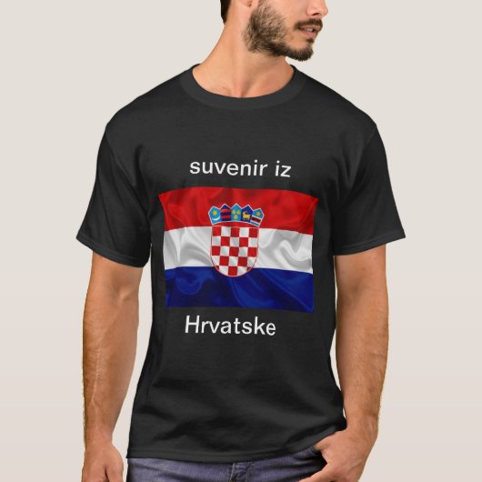 T-shirt suvenir is Hrvatske (Voorkant)