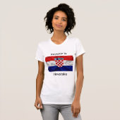 T-shirt suvenir is Hrvatske (Voorkant volledig)