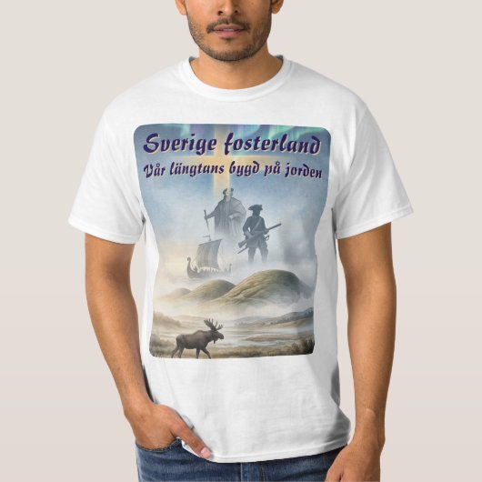 T-shirt — Sverige fosterland (Voorkant)