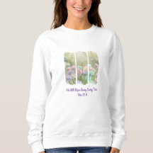 T-shirt/sweatshirt. Borstelstreek Bloemenpatroon.