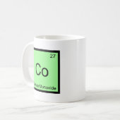 T-shirt symbool voor koolstofmonoxide-element koffiemok (Voorkant links)