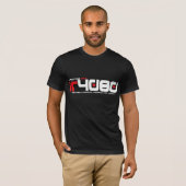 T-shirt T-shirt met industrielijn #4080 (zwart) (Voorkant volledig)