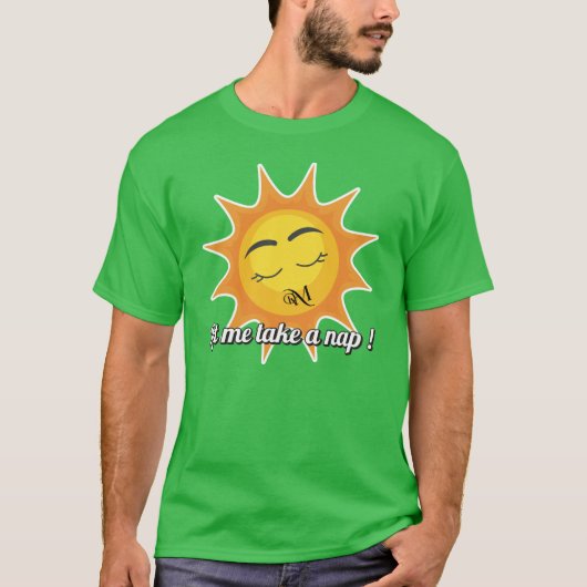 T-Shirt : Take a Nap (green) (Voorkant)