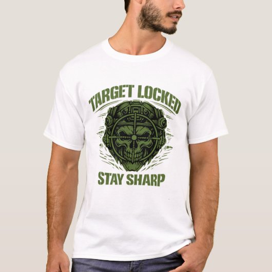T-shirt Target Locked Tactische Schedel (Voorkant)