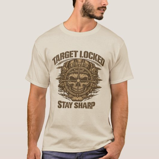 T-shirt Target Locked Tactische Schedel (Voorkant)