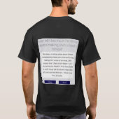 t-shirt 'Te veel vrije tijd' (Achterkant)