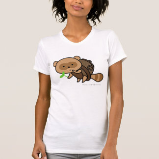 T-shirt - TeaKettle Tanuki met bladeren
