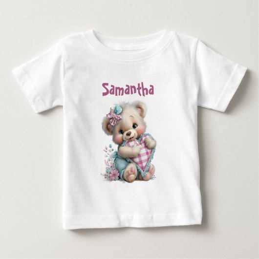 T-shirt teddybeer babyshower  (Voorkant)
