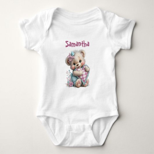 T-shirt teddybeer babyshower  (Voorkant)