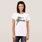 T shirt Tennis Ball Racket Doubles Team Game (Voorkant volledig)
