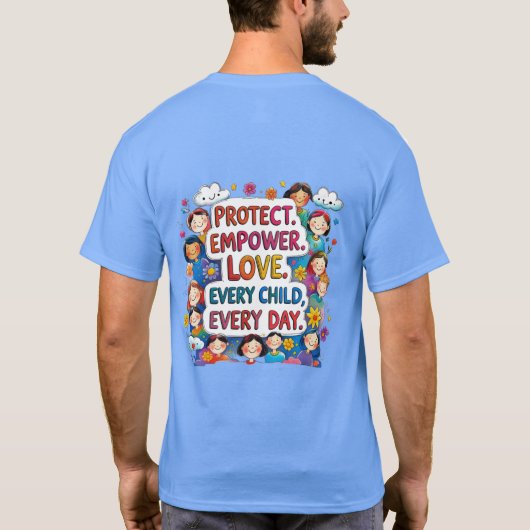 T-shirt ter bescherming van kinderen (Achterkant)