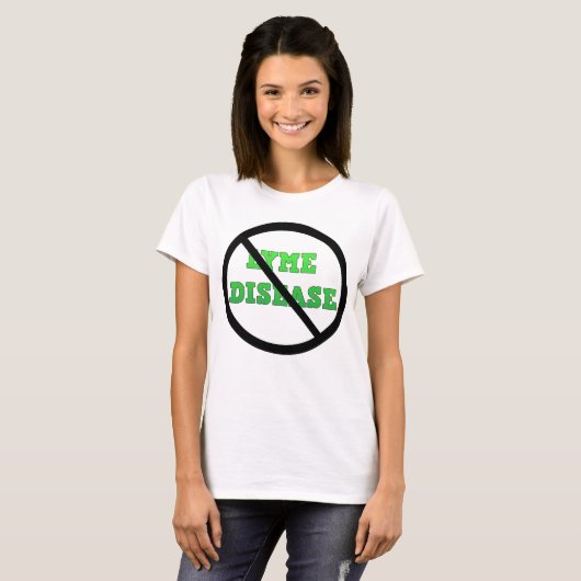 T-shirt ter bewustmaking van de ziekte van Lyme (Voorkant volledig)