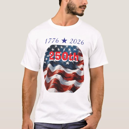 T-shirt ter ere van 250e verjaardag van de VS (Voorkant)