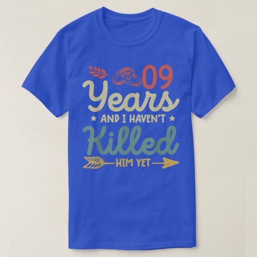 t-shirt ter gelegenheid van de 9e trouwdag (Design voorkant)