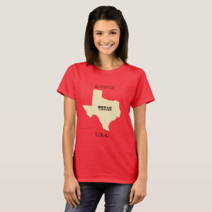 T-shirt - Texas Map met City